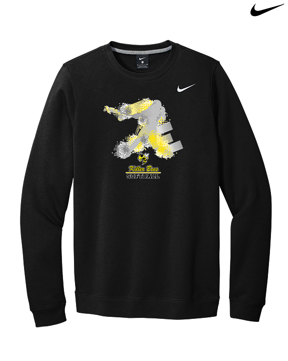 Killer Bees Softball Swing - Mens Nike Crewneck