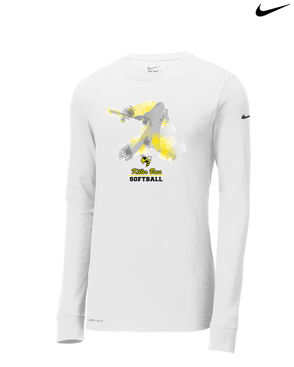 Killer Bees Softball Swing - Mens Nike Longsleeve