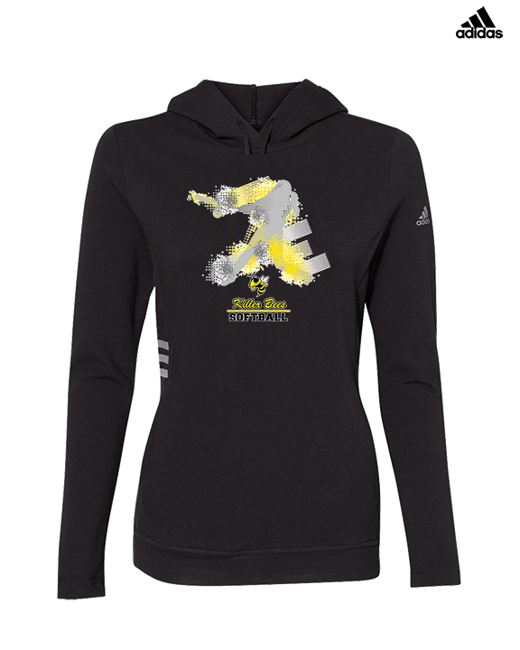Killer Bees Softball Swing - Womens Adidas Hoodie