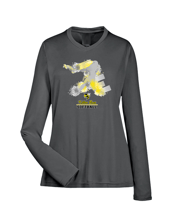 Killer Bees Softball Swing - Womens Performance Longsleeve