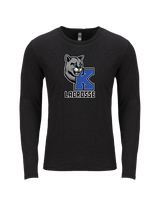 Kittatinny Youth Lacrosse K Logo - Tri Blend Long Sleeve