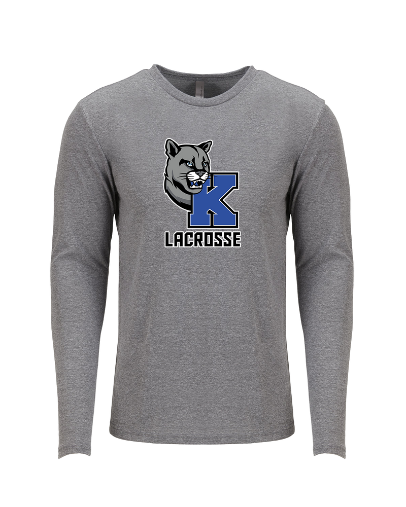 Kittatinny Youth Lacrosse K Logo - Tri Blend Long Sleeve