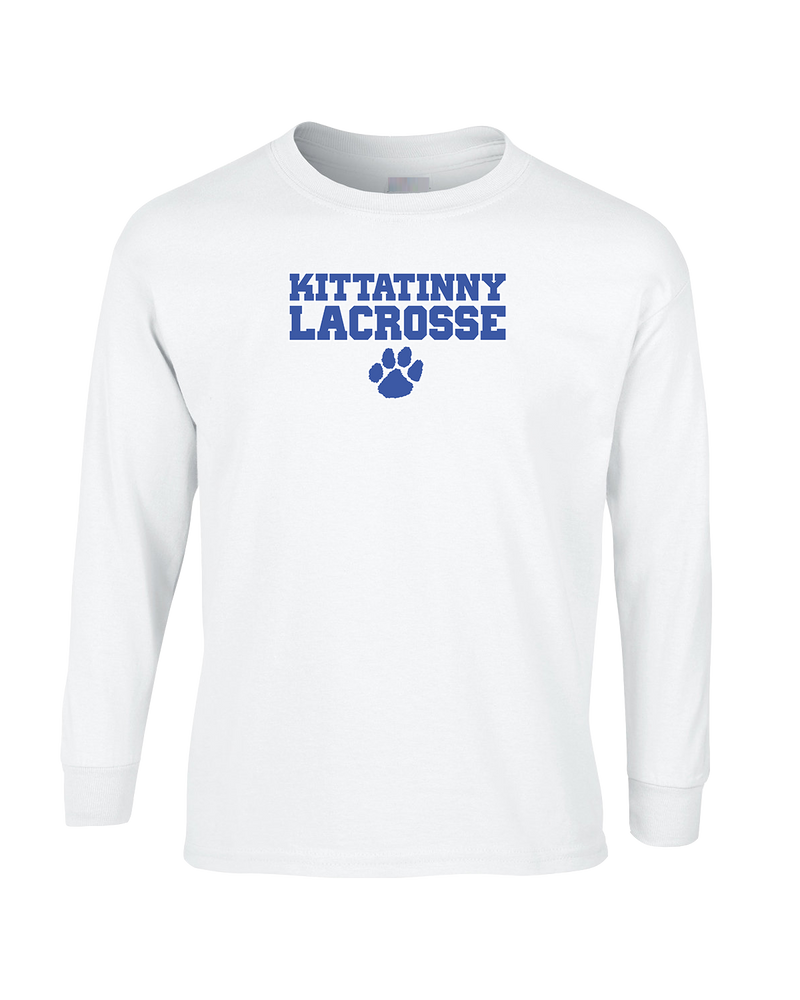 Kittatinny Youth Lacrosse Paw Logo - Mens Basic Cotton Long Sleeve