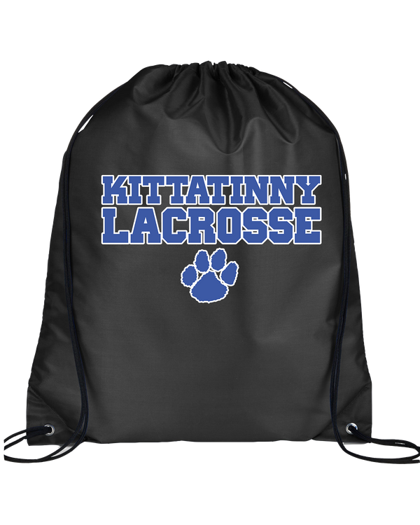 Kittatinny Youth Lacrosse Paw Logo - Drawstring Bag