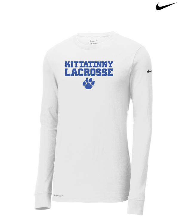 Kittatinny Youth Lacrosse Paw Logo - Nike Dri-Fit Poly Long Sleeve