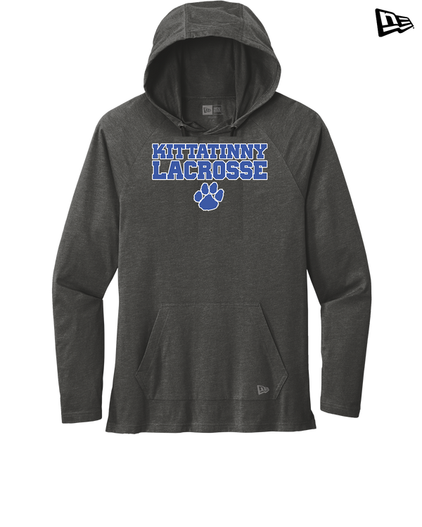 Kittatinny Youth Lacrosse Paw Logo - New Era Tri Blend Hoodie
