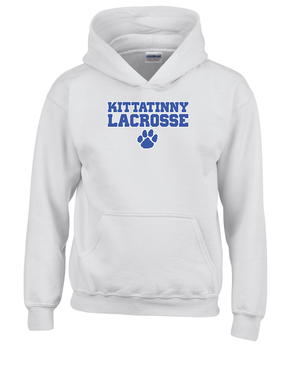 Kittatinny Youth Lacrosse Paw Logo - Cotton Hoodie