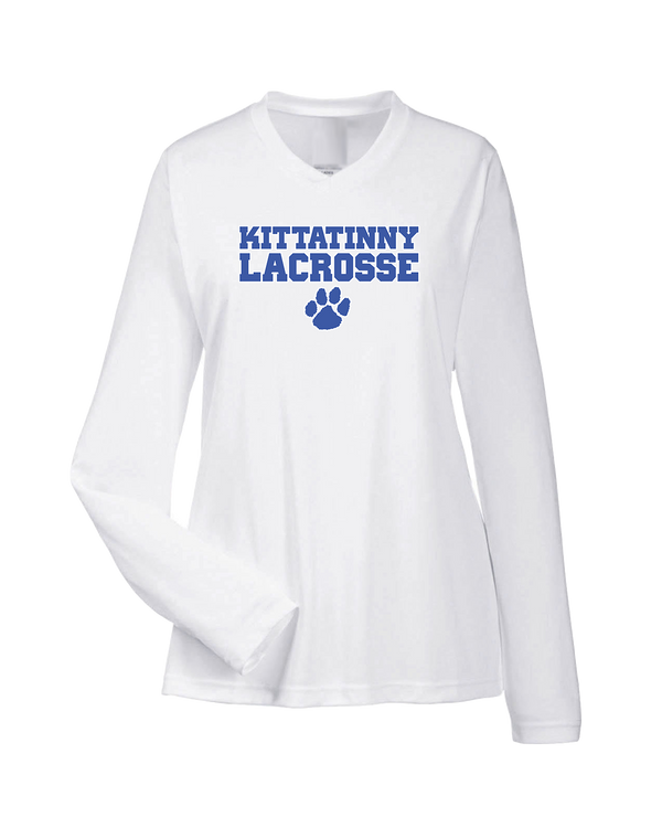 Kittatinny Youth Lacrosse Paw Logo - Womens Performance Long Sleeve