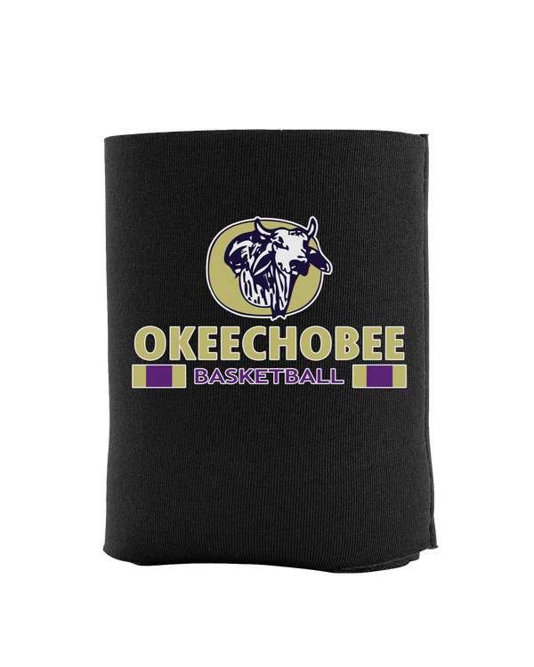 Okeechobee HS Girls Basketball Stacked - Koozie