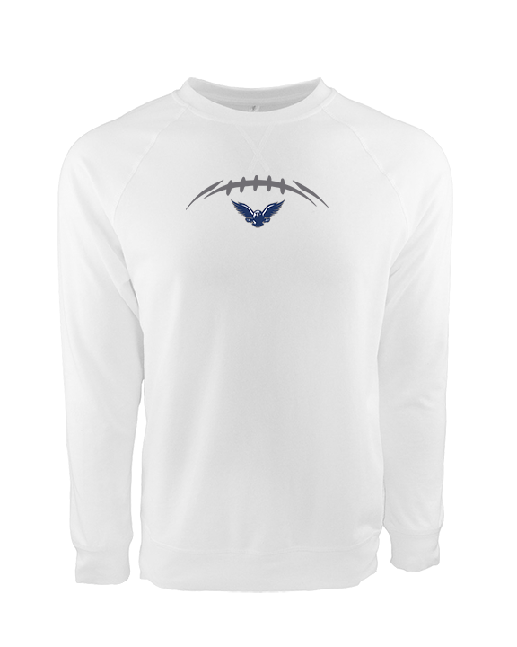 Lackawanna College Falcons PA Football Laces - Crewneck Sweatshirt