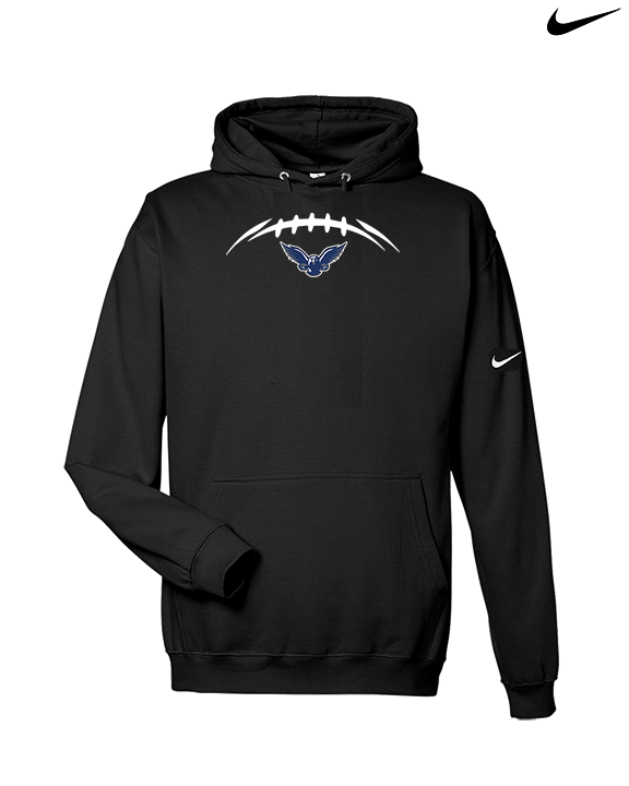 Lackawanna College Falcons PA Football Laces - Nike Club Fleece Hoodie
