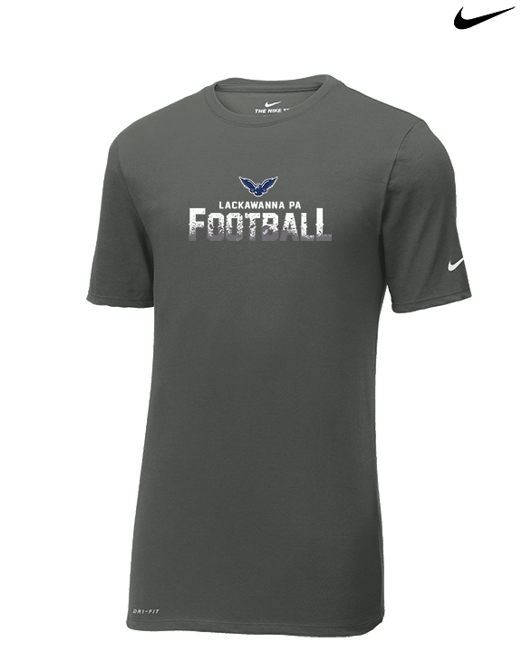 Lackawanna College Falcons PA Football Logo - Mens Nike Cotton Poly Tee