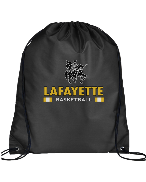 Lafayette HS Boys Basketball Stacked - Drawstring Bag