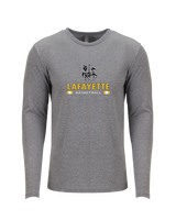 Lafayette HS Boys Basketball Stacked - Tri Blend Long Sleeve