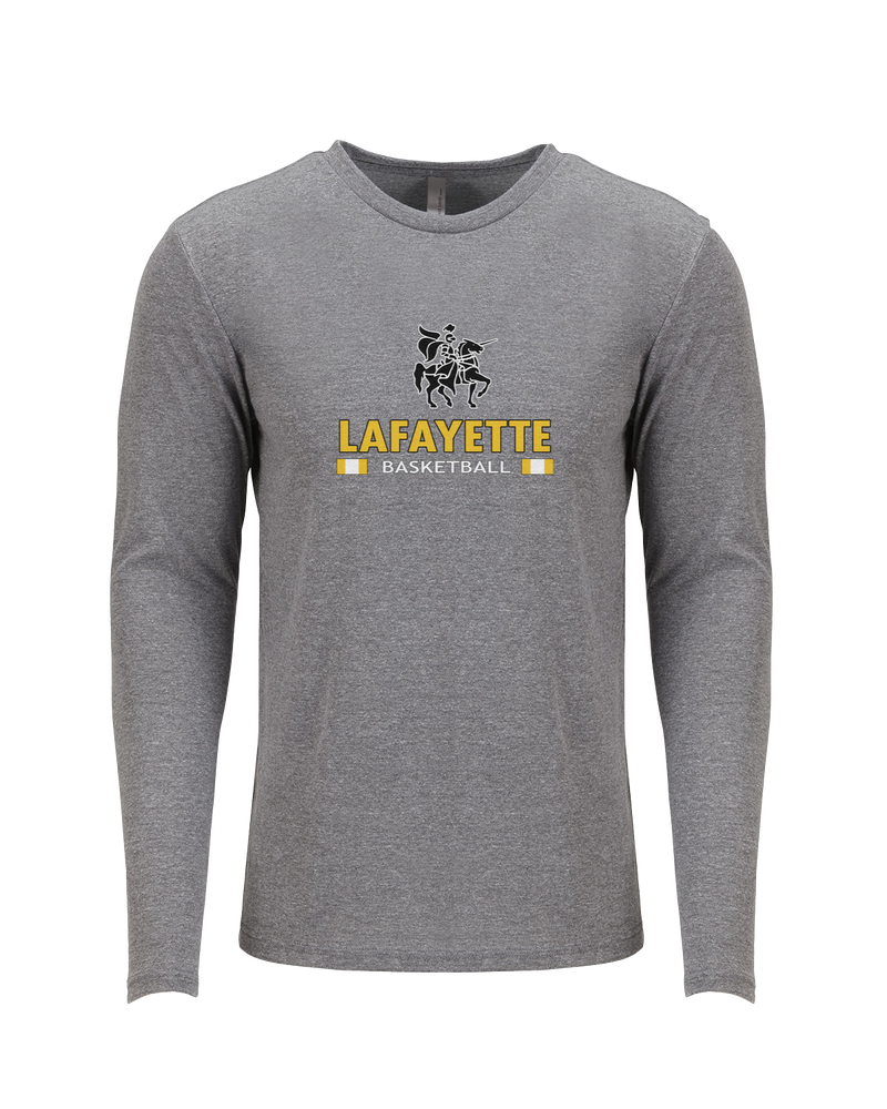 Lafayette HS Boys Basketball Stacked - Tri Blend Long Sleeve