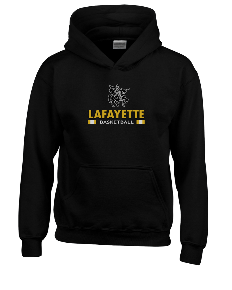 Lafayette HS Boys Basketball Stacked - Cotton Hoodie
