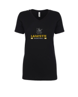 Lafayette HS Boys Basketball Stacked - Womens V-Neck