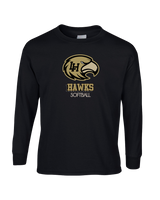 Laguna Hills HS Softball Shadow - Mens Cotton Long Sleeve