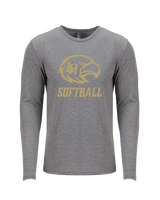 Laguna Hills HS Softball Logo Darks - Tri-Blend Long Sleeve