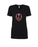 Lake Gibson HS Football Full Football - Womens Vneck