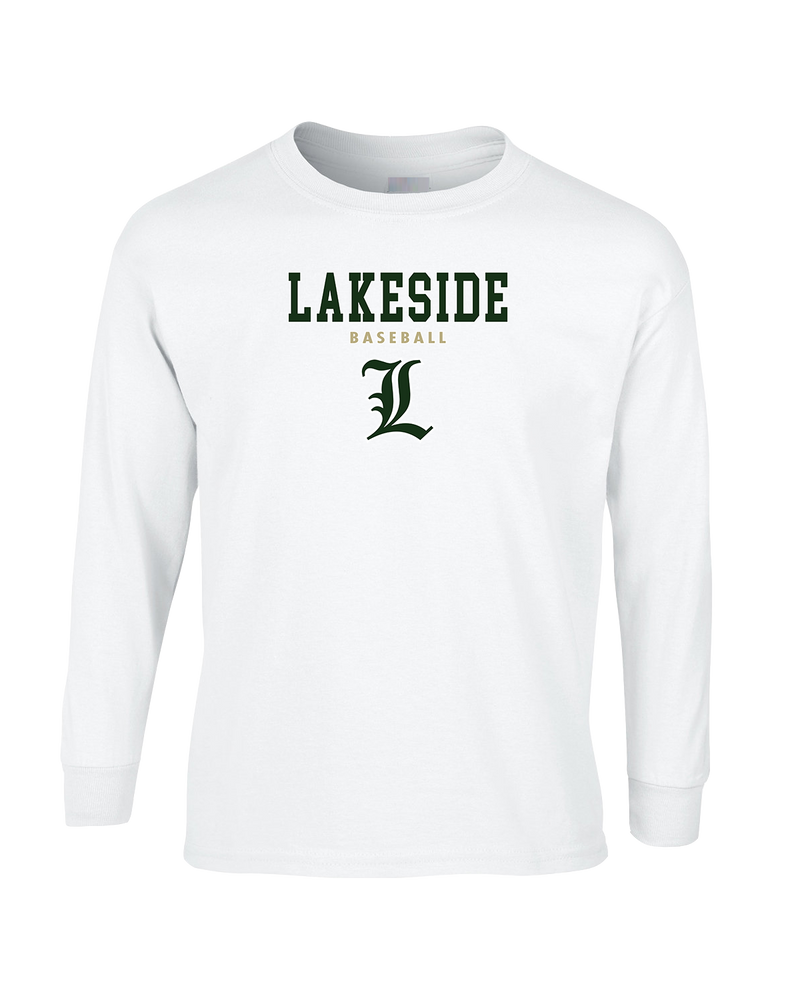 Lakeside HS Baseball Block - Mens Basic Cotton Long Sleeve