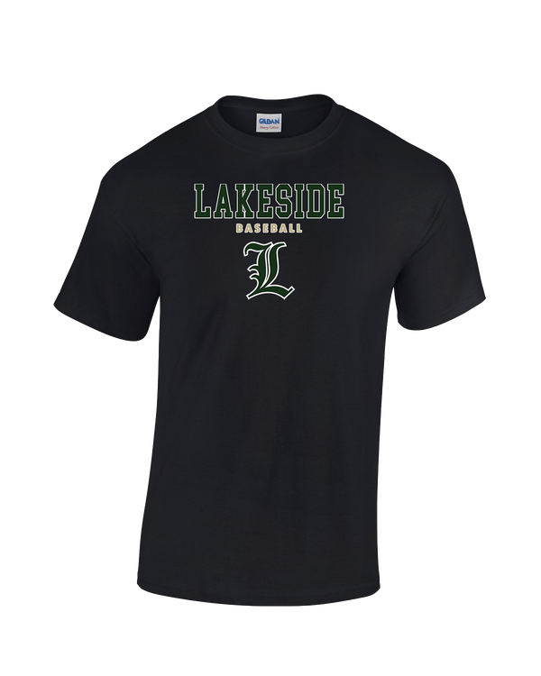 Lakeside HS Baseball Block - Cotton T-Shirt