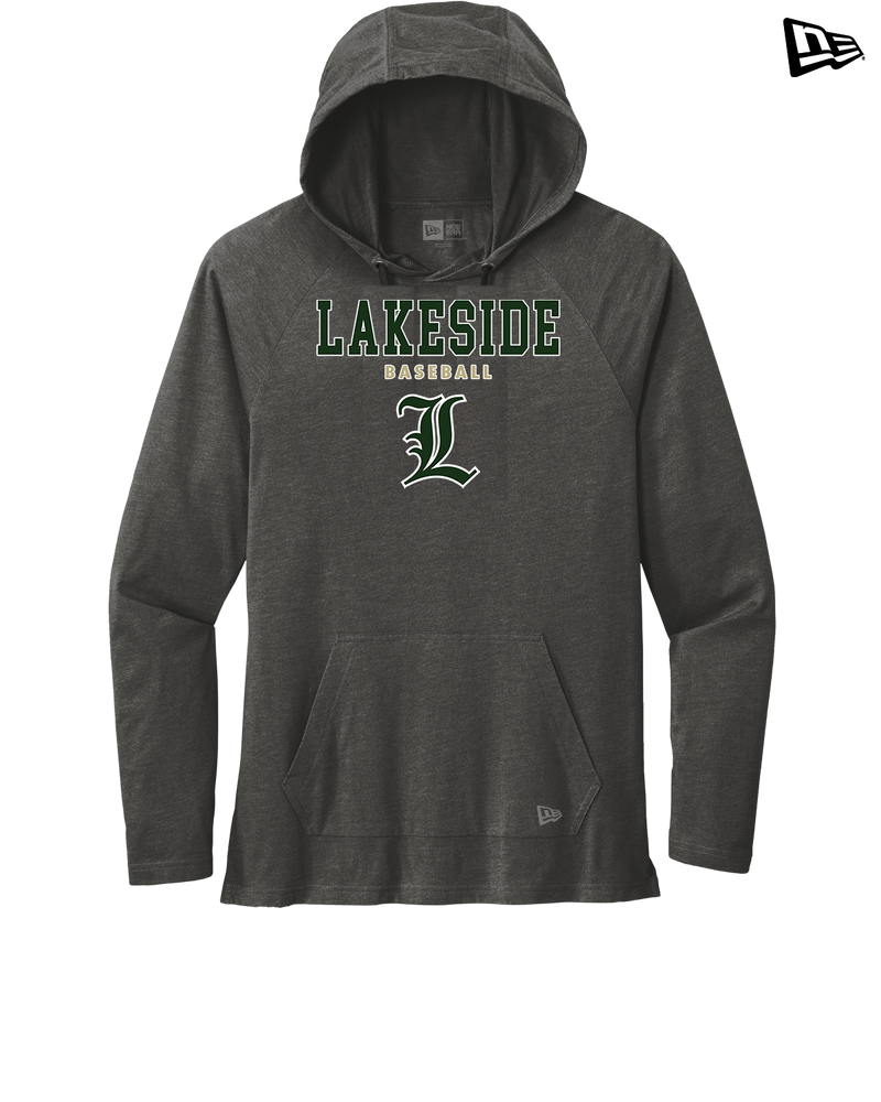 Lakeside HS Baseball Block - New Era Tri Blend Hoodie