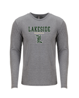 Lakeside HS Baseball Block - Tri Blend Long Sleeve