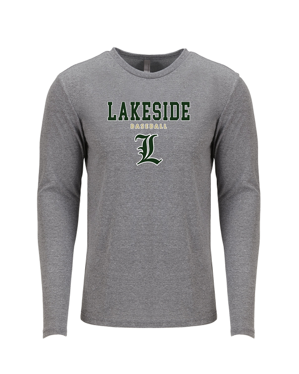 Lakeside HS Baseball Block - Tri Blend Long Sleeve