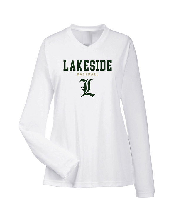 Lakeside HS Baseball Block - Womens Performance Long Sleeve