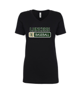 Lakeside HS Baseball Pennant - Womens V-Neck