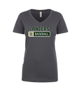 Lakeside HS Baseball Pennant - Womens V-Neck