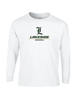 Lakeside HS Baseball Split - Mens Basic Cotton Long Sleeve