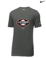 Lathrop Little League Baseball Logo - Mens Nike Cotton Poly Tee