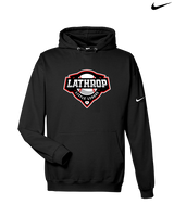 Lathrop Little League Baseball Logo - Nike Club Fleece Hoodie