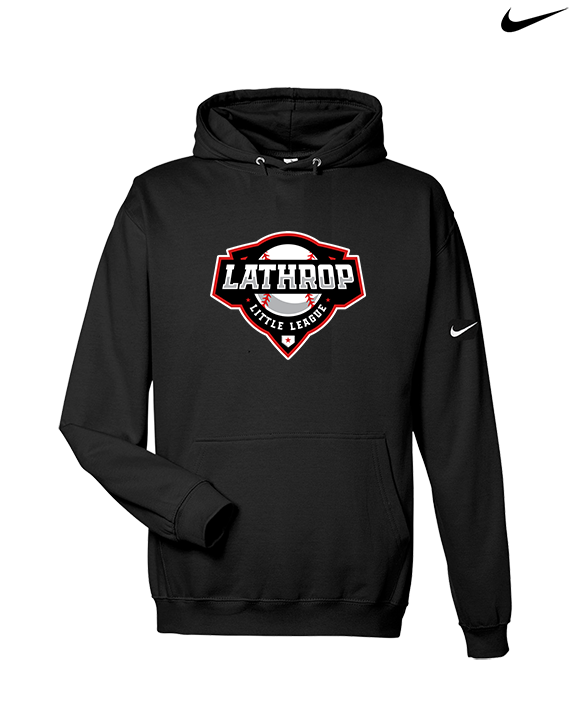 Lathrop Little League Baseball Logo - Nike Club Fleece Hoodie