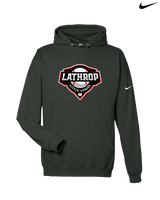 Lathrop Little League Baseball Logo - Nike Club Fleece Hoodie