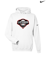 Lathrop Little League Baseball Logo - Nike Club Fleece Hoodie