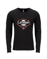 Lathrop Little League Baseball Logo - Tri-Blend Long Sleeve