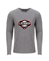 Lathrop Little League Baseball Logo - Tri-Blend Long Sleeve