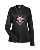 Lathrop Little League Baseball Logo - Womens Performance Longsleeve