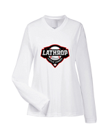 Lathrop Little League Baseball Logo - Womens Performance Longsleeve