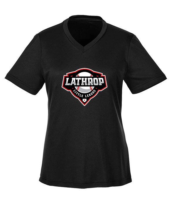 Lathrop Little League Baseball Logo - Womens Performance Shirt
