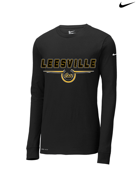 Leesville HS Basketball Design - Mens Nike Longsleeve