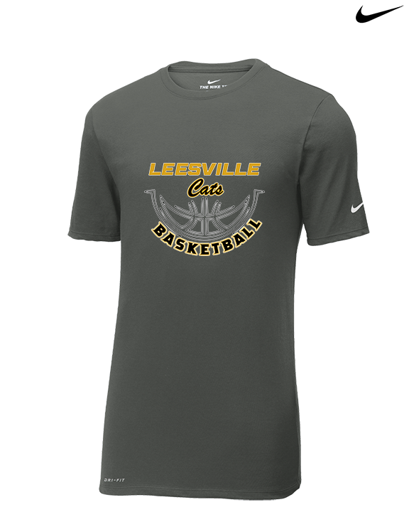 Leesville HS Basketball Outline - Mens Nike Cotton Poly Tee