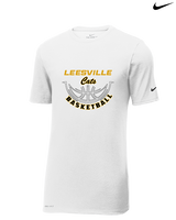 Leesville HS Basketball Outline - Mens Nike Cotton Poly Tee