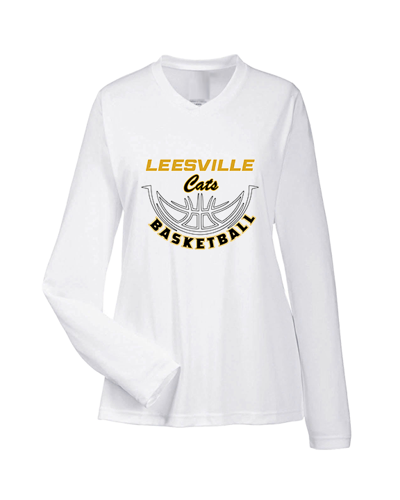 Leesville HS Basketball Outline - Womens Performance Longsleeve
