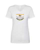 Leesville HS Basketball Outline - Womens Vneck