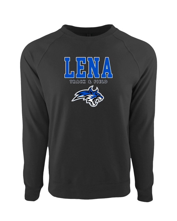 Lena HS Track and Field Block - Crewneck Sweatshirt