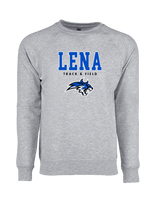 Lena HS Track and Field Block - Crewneck Sweatshirt